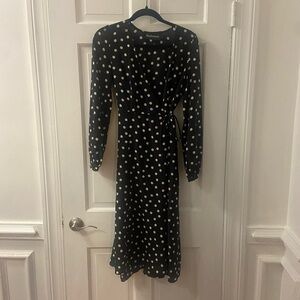 Realisation Par Black Dress with white Polka Dots small